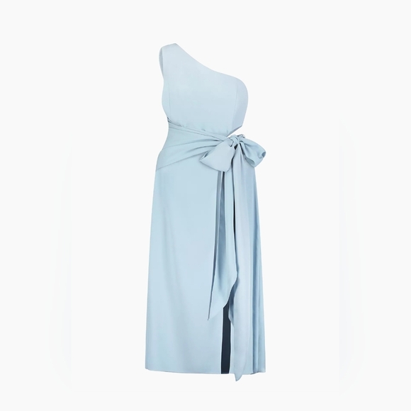 BCBG MAXAZRIAOne-Shoulder Cut-Out Bow Gown Size 8 - Picture 1 of 7